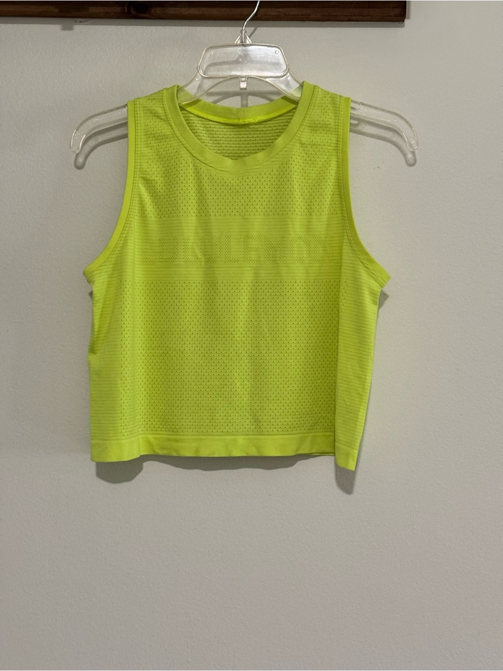 Lululemon Neon Yellow Sleeveless Athletic Tank Top